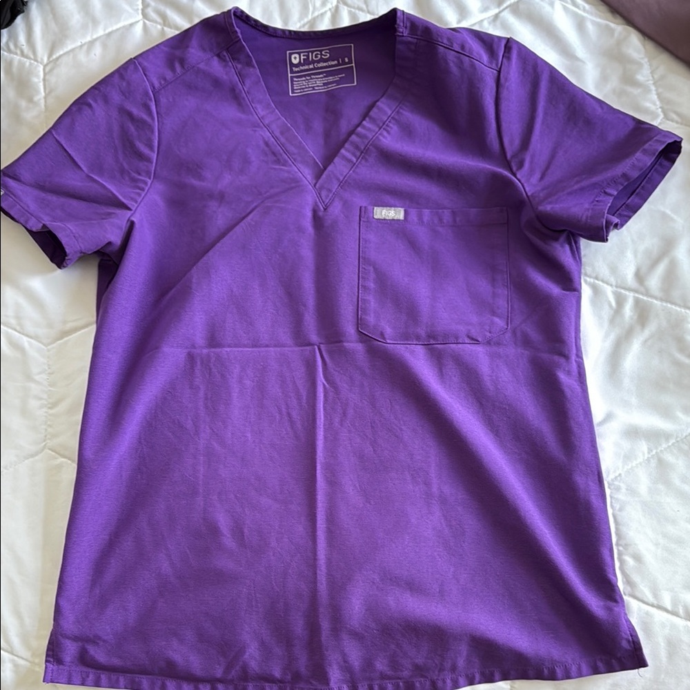 Figs Purple Scrub Top women’s small